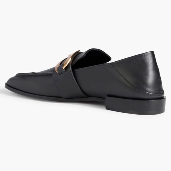 FRAME Le Miramar Chain Embellished Leather collapsible-heel loafers - Picture 2 of 13